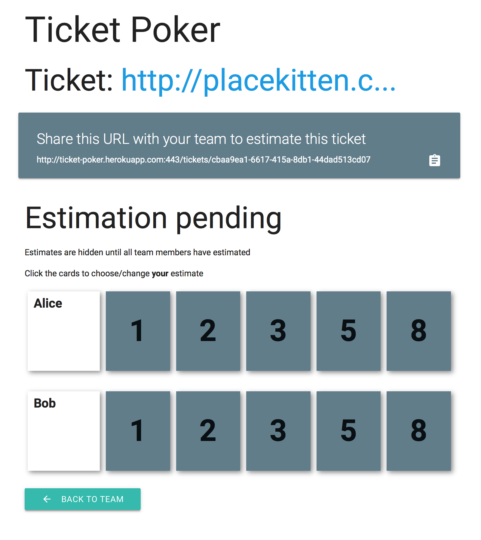 Ticket page